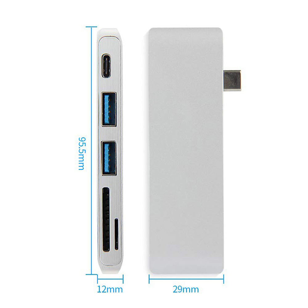 Hub Typ-C Adapter USB 3.0 Combo/TF Karte Für MacBook Profi 5 in 1 Multiport