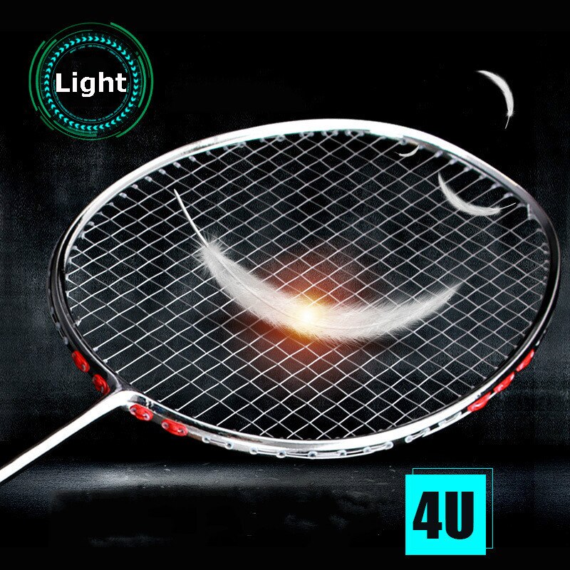 Carbon Badminton Racket Ultra-light 4U Badminton Racket Single Shot Competition Men And Women Training Racket -40