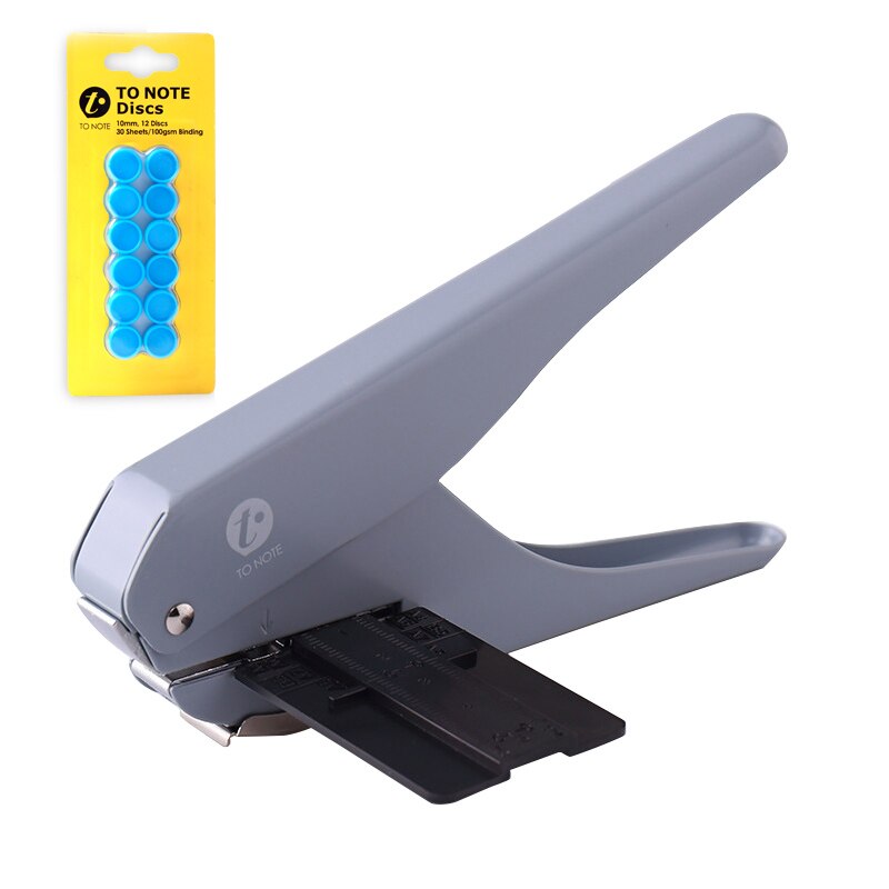 DIY Hole Puncher Paper Cutter T-type Puncher Loose Leaf Paper-cut Punching Machine Offices School Supplies: grey add 10MM ring