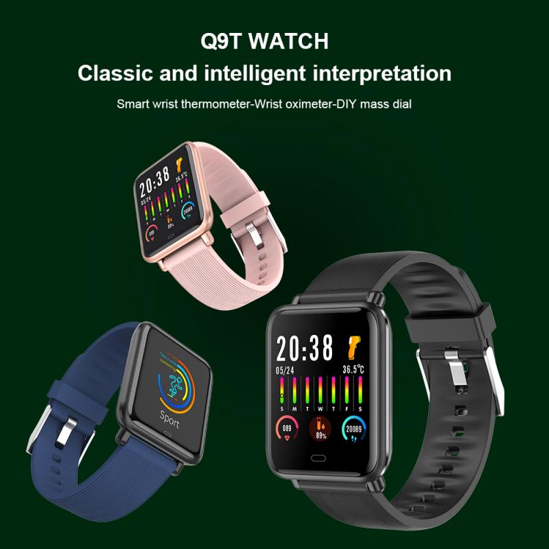 Smart Bracelet Q9T Smart Bracelet Body Temperature, Refreshment Rate Blood Pressure And True Blood Oxygen Monitoring