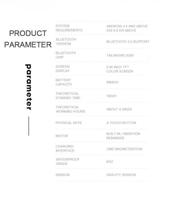 Smart Watch Smart Wristband IP67 Sports Fitness Activity Tracker Pedometer Remote Control Wearable Wristband