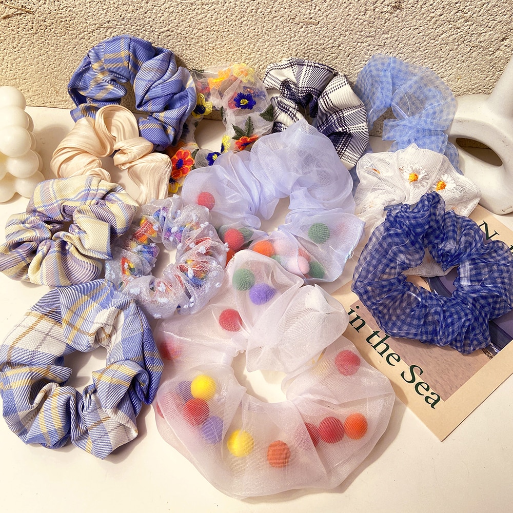 5 pièces/ensemble Daisy fleur femmes filles élastique cheveux élastiques élastiques accessoires chouchous chapeaux cheveux cravate anneau porte-corde coiffe