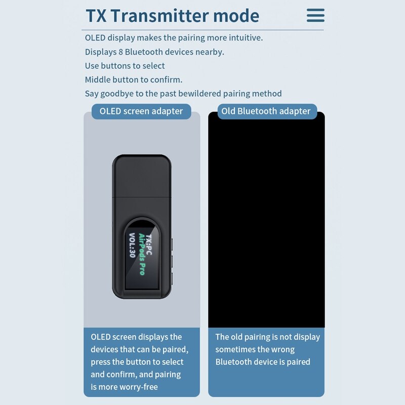 Transmissor de bluetooth e receptor sem fio display lcd usb receptor o transmissor para o carro tv pc 3.5mm adaptador aux