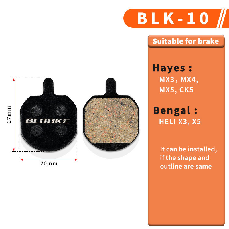 10 pares de pastillas de freno de disco para bicicleta de montaña, pastillas de freno de resina para Shimano B01S 7100 MT200 AVID BB5 BB7 NUTT HB100 SRAM Tektro: BK10-10P
