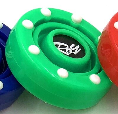 8 colori Per La Scelta All'ingrosso Disco Da Hockey Hockey Su Ghiaccio Puck Indoor Roller Hockey Su Prato Dischi di gomma di Buona Qualità Attrezzature Sportive Palle: Green