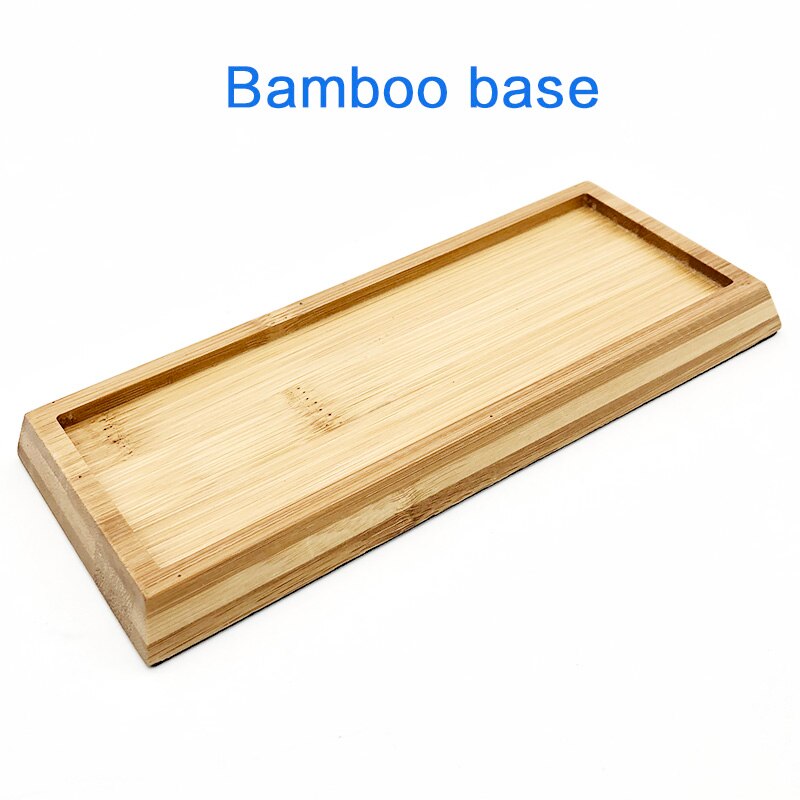 1 Pcs Diamond Knife Sharpener Sharpeing Stone Kinfe Stone Kitchen Tools Honing Blade Coarse Sharpen 400 1000 Grit Fixed base: bamboo base