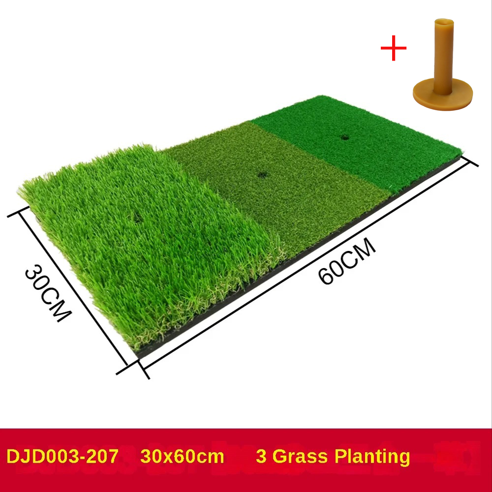 PGM tapis de frappe de Golf intérieur extérieur Mini pratique Durable PP coussin d'herbe exercice d'arrière-cour aides à l'entraînement de Golf avec TEE DJD003: WHITE