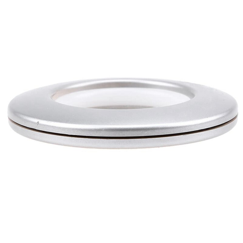 Paquete de 50 ojales de cortina, de 4m diámetro interior, anillos de ojal de cortina, anillo romano de bajo ruido de nanoescala (plata)