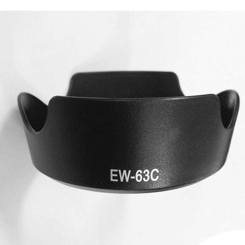 EW-63C Zwart/wit bloemvorm Zonnekap voor EF-S 18-55mm f/3.5-5.6 IS STM