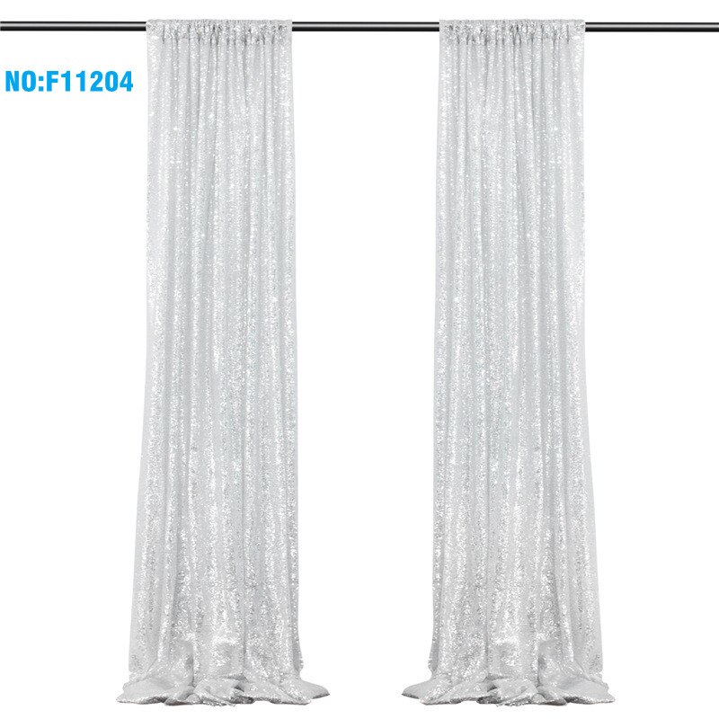 Fundo de fotografia 2 pçs 2x8ft sequin pano de fundo ouro sequin pano de fundo ouro sequin pano de fundo cortina 2 lantejoulas pano de fundo: 2ftX8ft X2 piece / F11204 silver