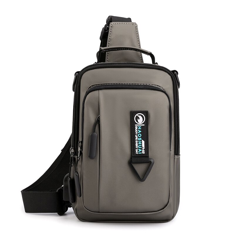 Casual Nylon Brief Mannen Borst Bag Multi-Functionele Outdoor Mannen Crossbody Tassen Waterdichte Schoudertassen Schooltas Portemonnees: 1100-10 Khaki