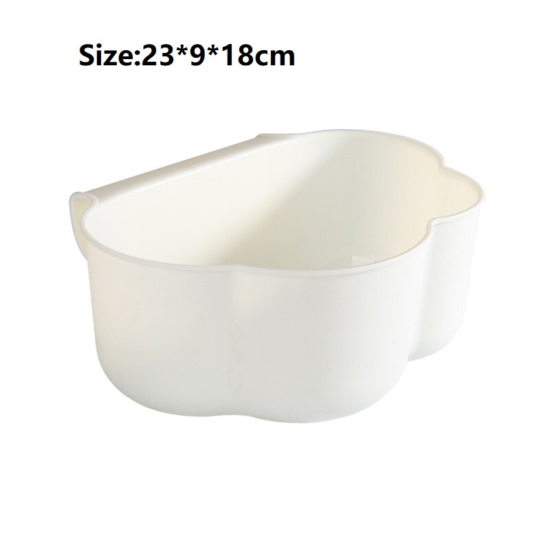 Kjøkken hengende søppeldunker plassbesparende søppelbøtte med lokk søppelbøtte bordoppbevaringsbøtte bil søppel husholdningsrengjøringsverktøy: A-hvit