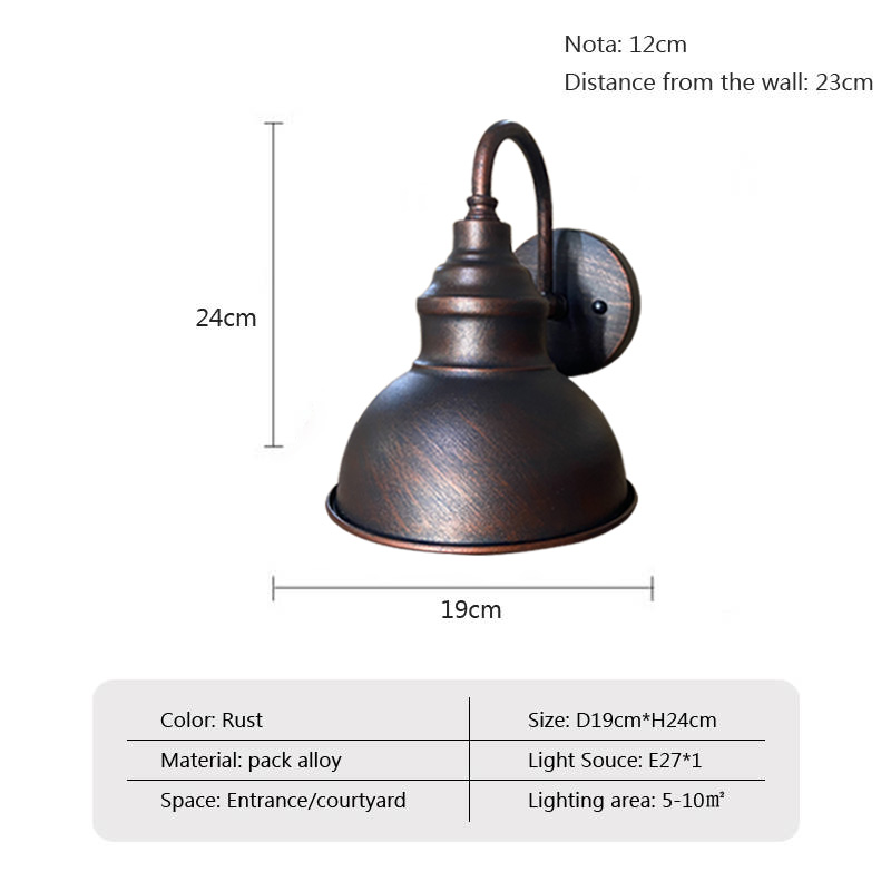 jhdfh N/A Wandlamp Waterdichte Led Europese Retro Wandlamp Buiten