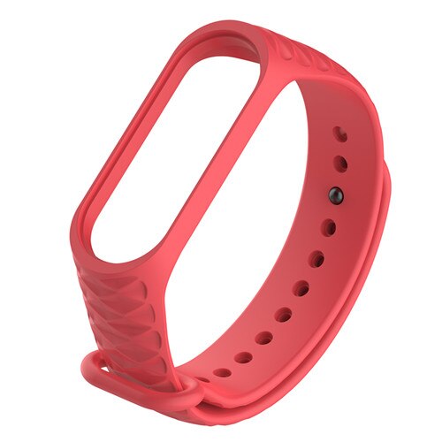 Mi bande 4 bracelet pour Xiaomi Mi bande 5 bracelet bracelet coloré sport Silicone bracelet intelligent Band4 Band3 Miband 3 4 5: Red texture