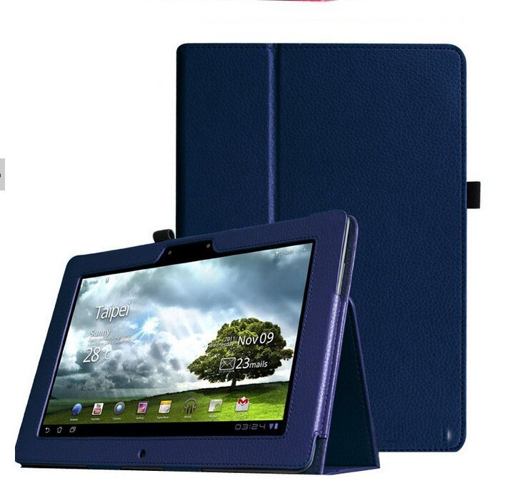 Funda de cuero para tableta Asus, cubierta de cuero para Asus, Memo Pad FHD 10, ME301T, ME302, ME302C, ME302KL, 10,1 pulgadas: Dark blue