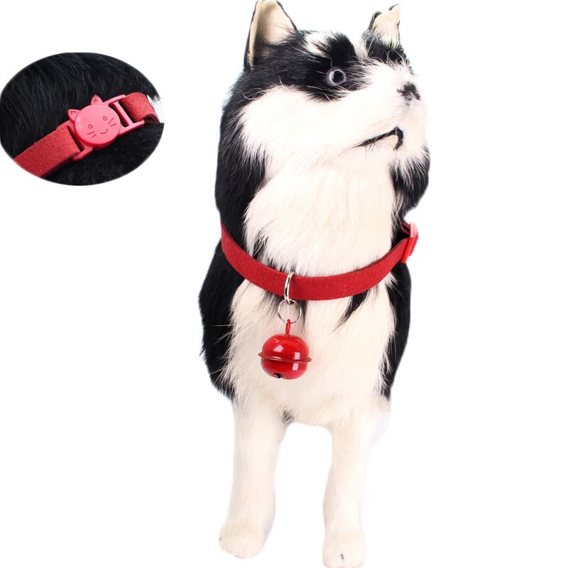Nylon Bell Cat collar Small Pet Cat Collier Chain Kitten Neck Strap for Teddy Chihuahua Kitten Soft Korean Velvet safety