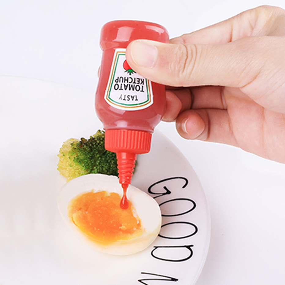 Mini botella de salsa para condimentos, contenedores pequeños para salsa, cerdo, elefante, conejo, León, pollito, botella de salsa de soja, caja Bento