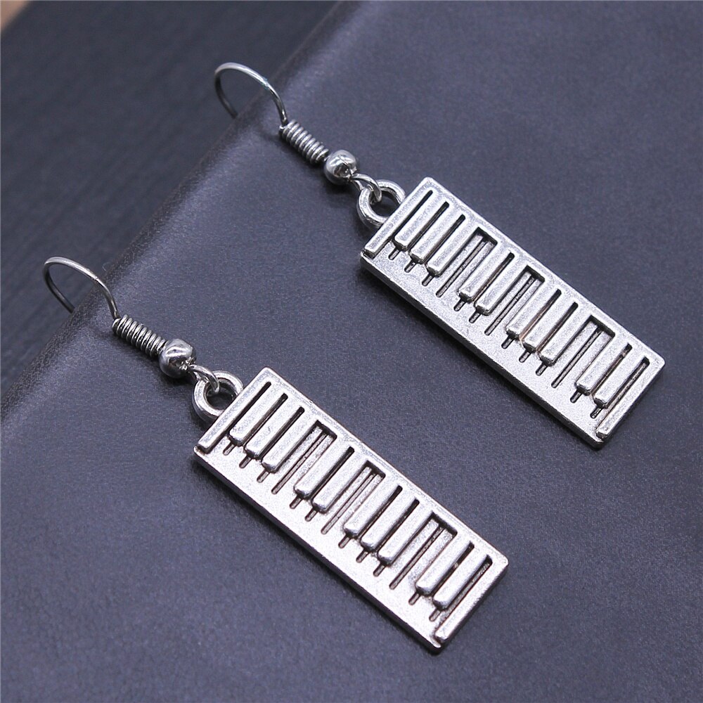 Musical Jewelry Earrings Musical Note Microphone Drum Guitar Violin Shaped Dangle Earrings For Girls Women: E1-B13673