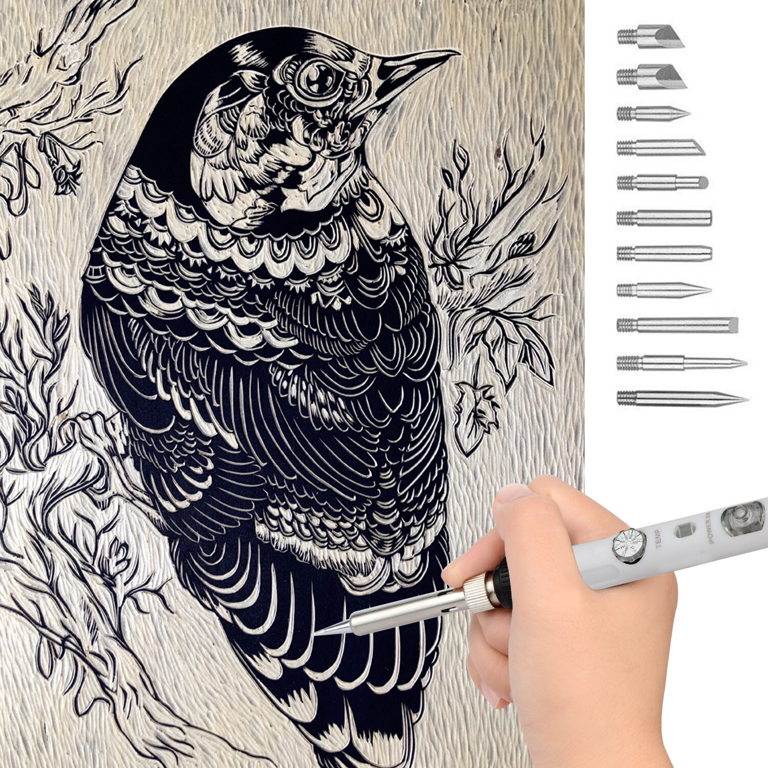 84pcs Adjustable Wood Burning Soldering Iron Pen Tool Kit for Adult Starter Beginner Craft ,Wood Burner Craft Tool for Embossing