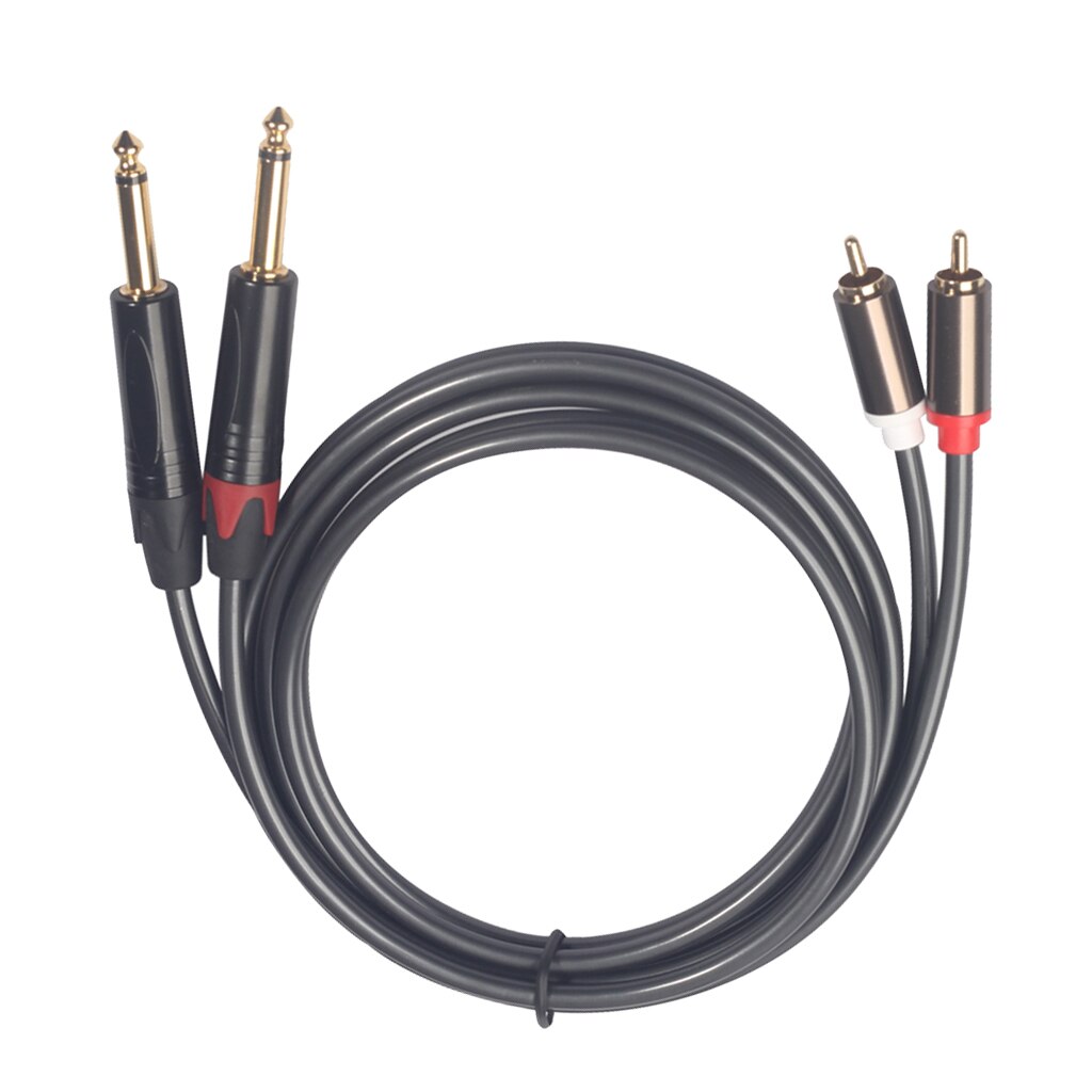 Dual 1/4 Inch to Dual RCA Audio Cable Male 6.35mm to RCA Wire Cord for Mic Mixer e Mixer etc