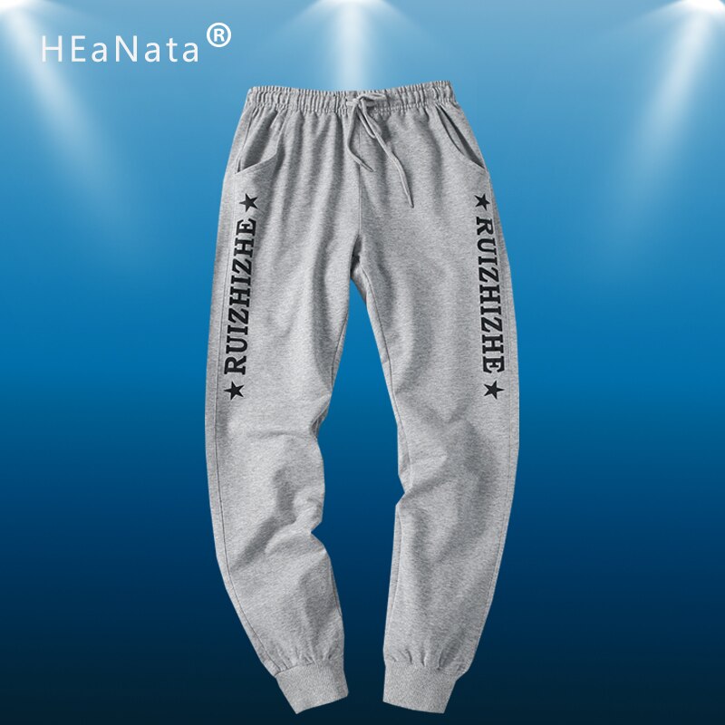 Bomull sport bukser bokstav trykt løpe menn joggebukser hip hop gym streetwear menn trening joggebukse 4xl