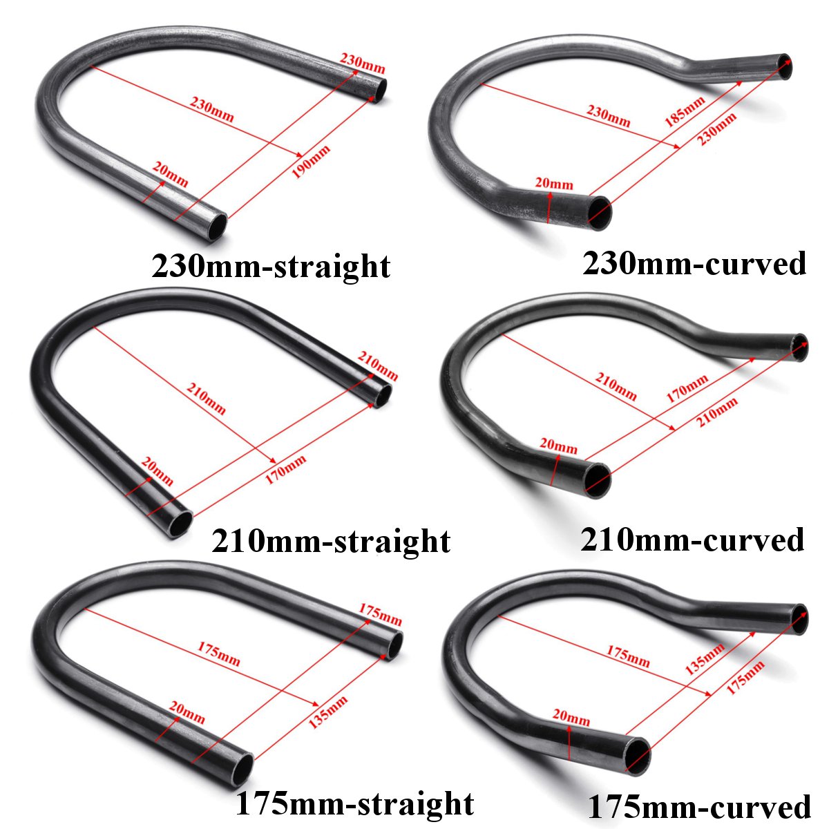 175/210/230MM Motorcycle Rear Seat Frame Hoop Loop LED Stop Richtingaanwijzer Remlicht voor Cafe racer/Honda/Kawasaki/Suzuki/Yamaha