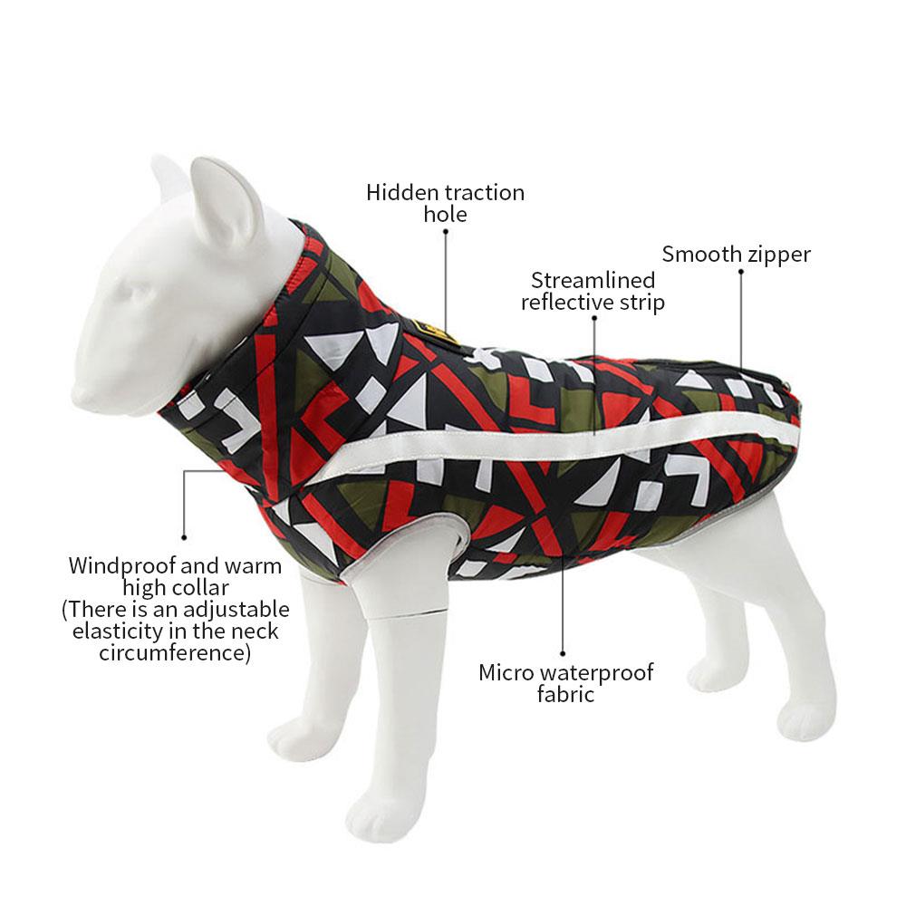 Reflective Strip Dog Coat Jacket Vest for Small Dogs Pets Clothing Cotton Clothes Winter Cosplay Costume Befitting