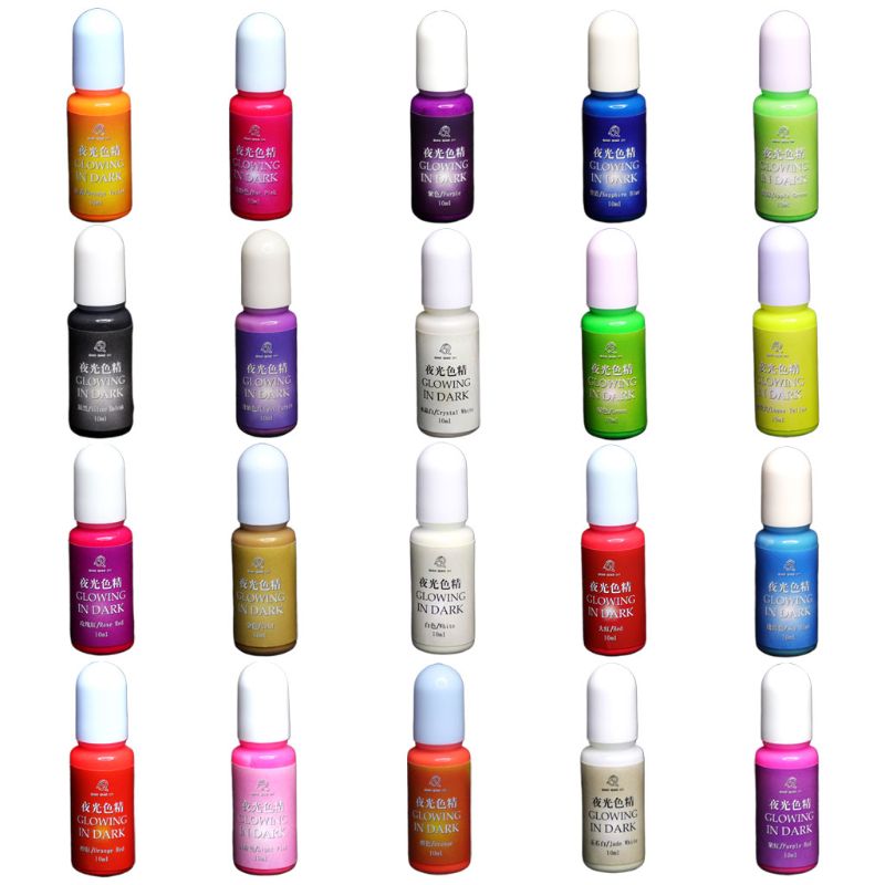Lysende flytende pigment håndlaget ab lim uv epoxy mold filler håndverk smykker gjør diy toning materiale