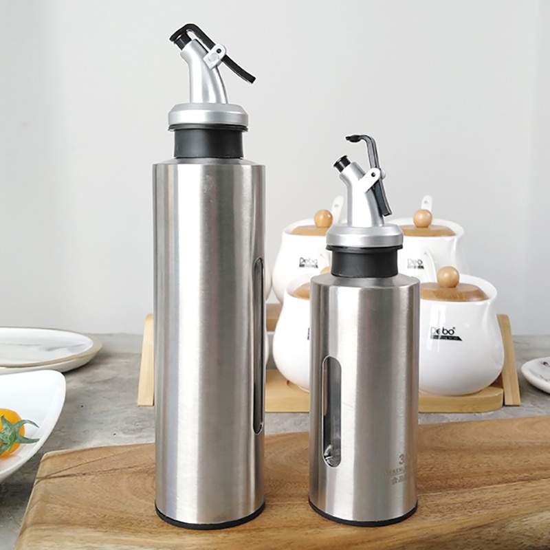 Matlaging krydder flaske dispenser kjøkken olivenolje cruet flasker eddik beholder lekkasjesikker kjøkken olje dispenser flaske