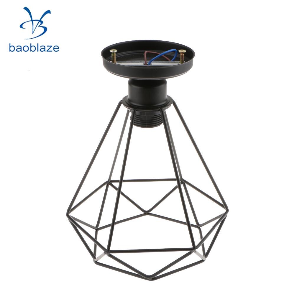2 stk retro wire diamant pendel loftslampe bur lampe skærm lounge belysning 110-220v til entre terrasse stue soveværelse