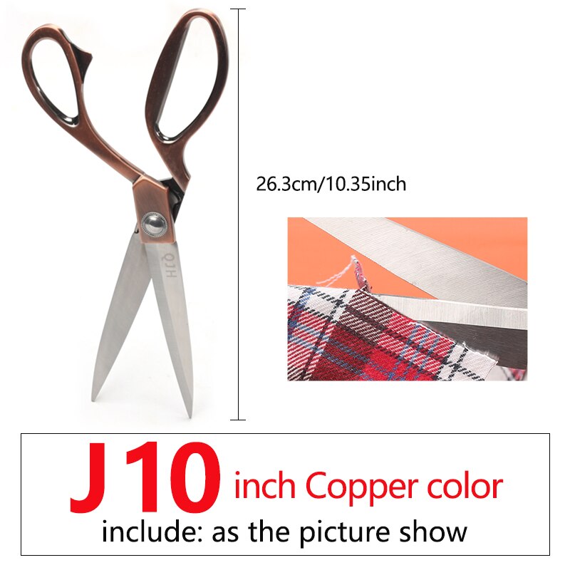 Triangular And Round Tooth/Household Clothing Scissors, Sewing Fabric/Leather Craft/Paper Decoration/Garment Making: Copper scissors 10