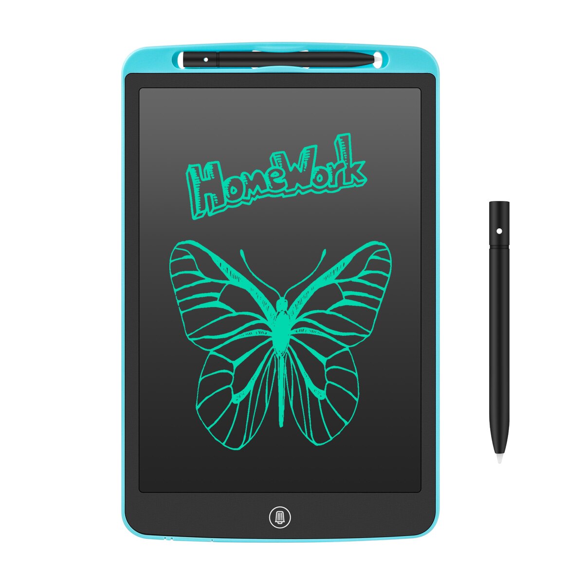 12''Digital LCD Writing Tablet Thick pen support Graphic Drawing Tablets Electronic Handwriting Pad Paint Board Notepad Child: Blue