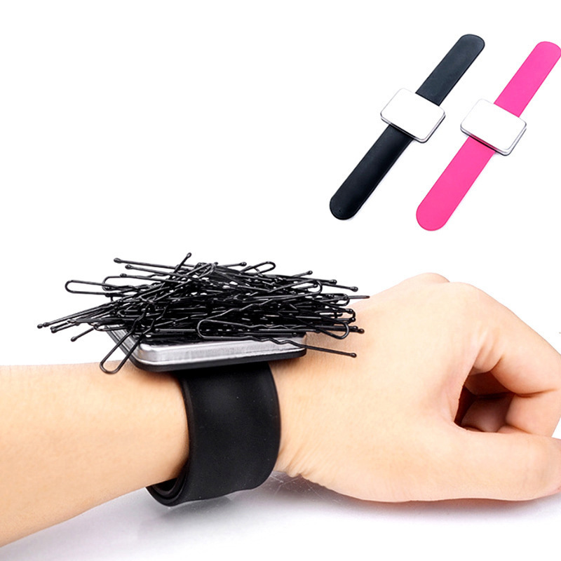 Haircare Styling Accessories Magnetic Wrist Band Pin Holder Pincushion Diy Magnetic Sewing Tools Silicone Wristband Hairstyle