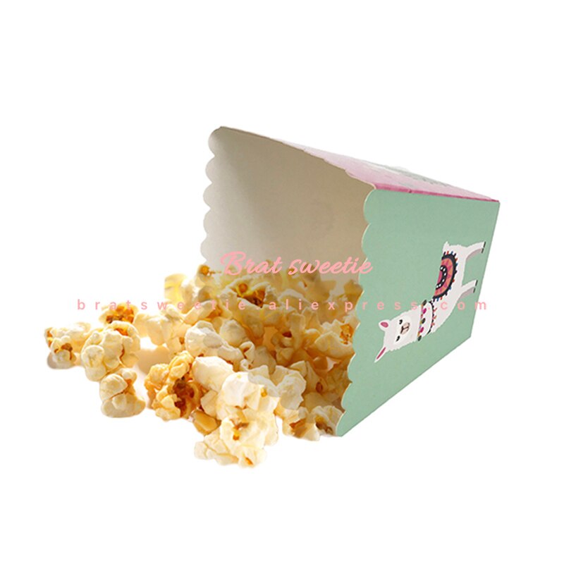 12pcs Mini Llama Popcorn Box for Kids Children Alpaca Theme Birthday Party Baby Shower Party Decoration Supplies Favor