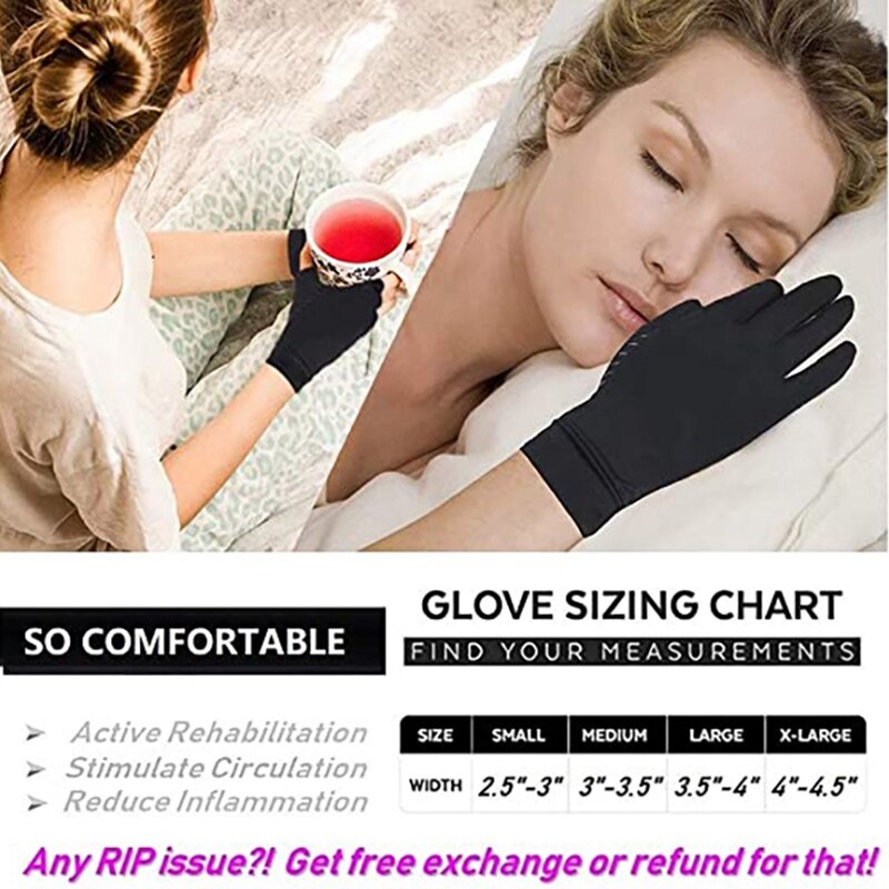 Flex Aid Arthritis Pain Relief Compression Copper Gloves - S/M - Shop Sleeves & braces at H-E-B