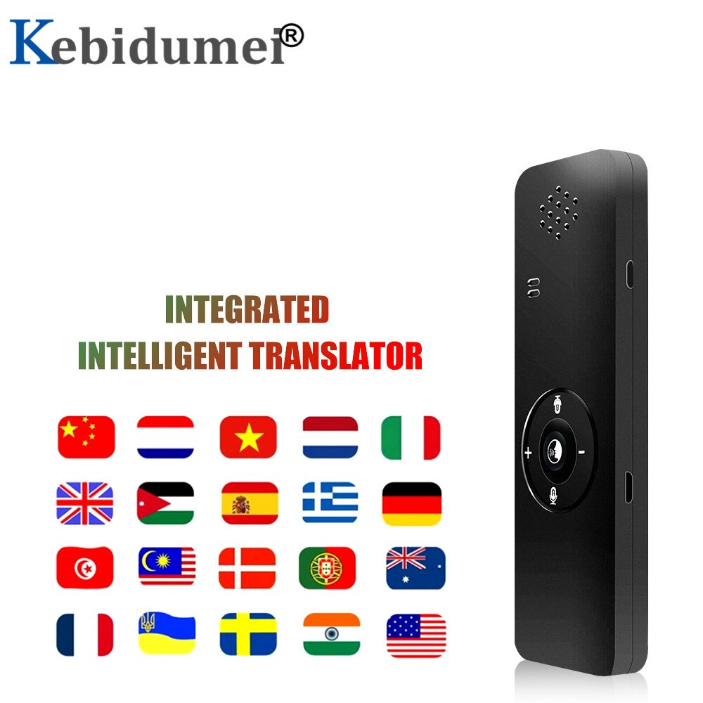 Kebidumei Portable Smart Voice Translator Real Time 30 Multi-Language Translation For Learning Travelling Business Speech Meet