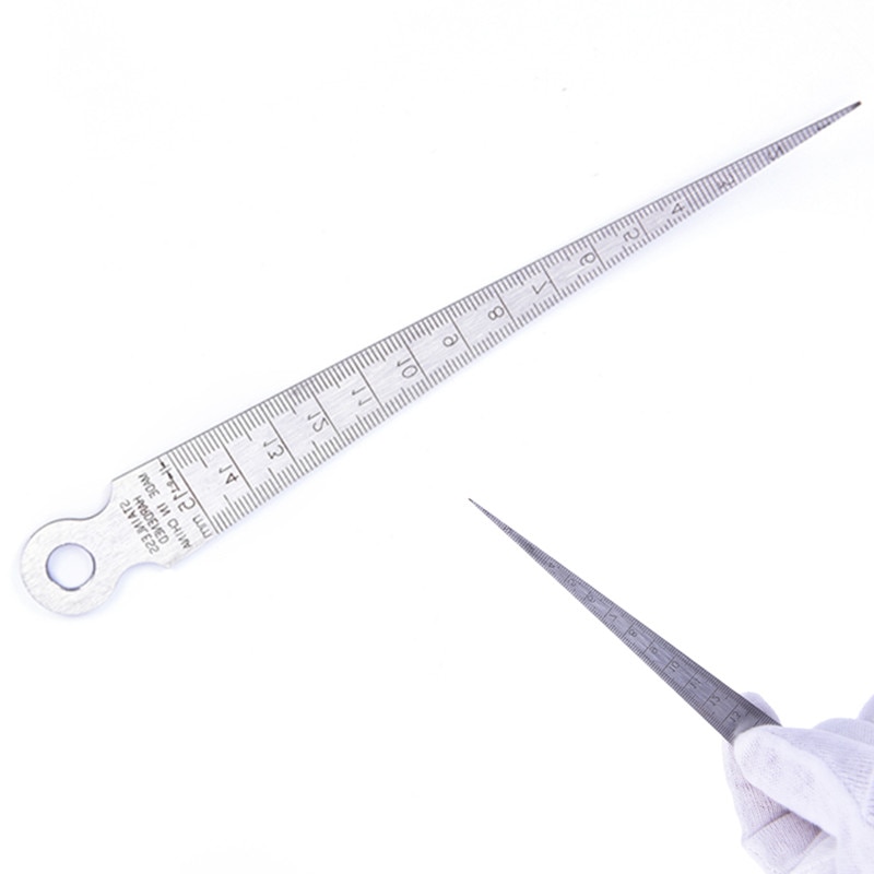 Jauge conique en acier inoxydable, outil de mesure de trou de coin Double face, échelle d'ouverture de cône 1-15mm