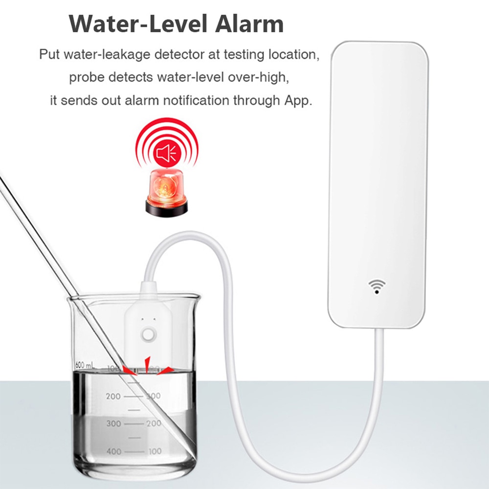 Tuya Home Alarm Water Lekkage Alarm Wifi Lek Sensor Water Overstroming Overloop Detector Alarmsysteem Alert Geen Hub