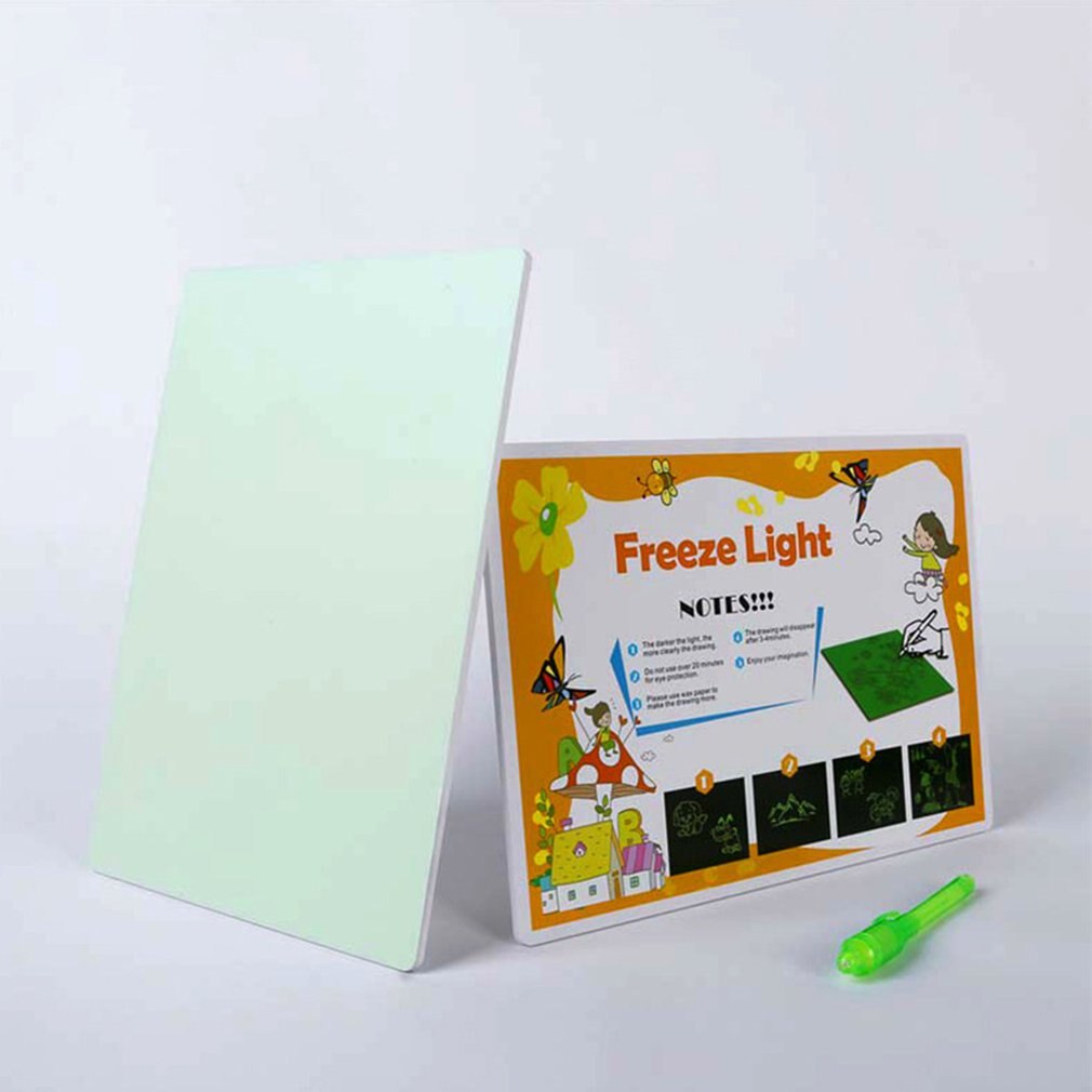 A4 LED Light Fluorescent Writing Board Kids Electronic Luminescent Wordpad Message Board Handwriting Pad