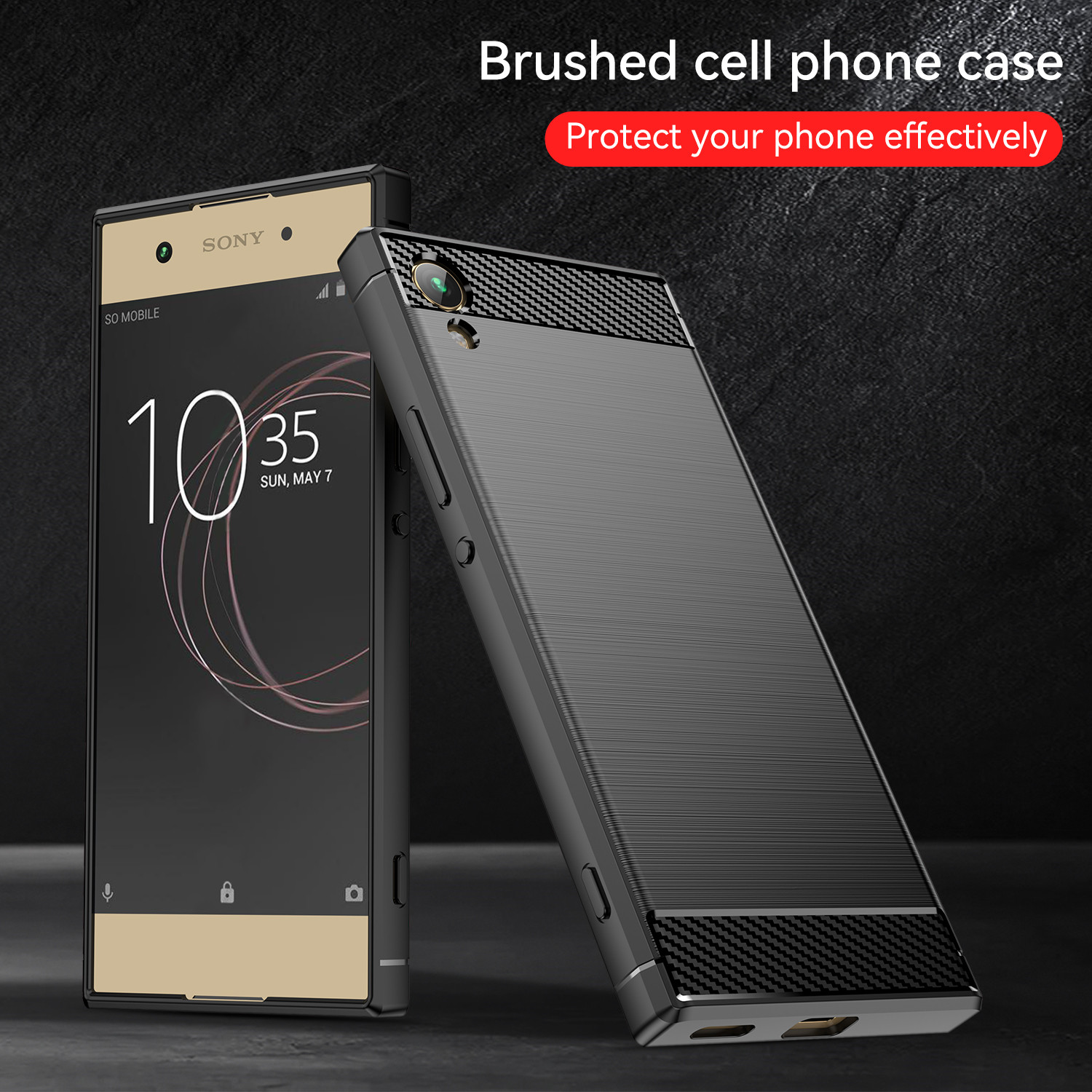 For Sony Xperia XA1 XA2 XA3 Ultra Plus L1 L2 L3 Pro-i Silicone Case Luxury Carbon Fiber Cover for Xperia XZ1 XZ2 Compact XZ3 XZ5