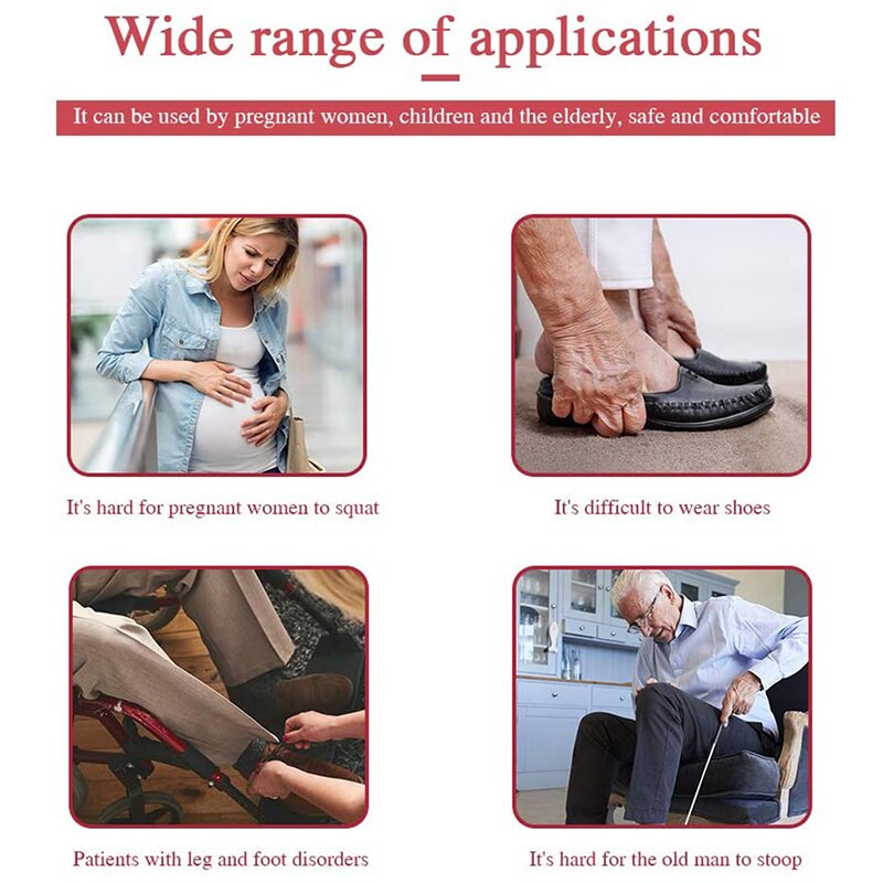 1pc Portable Unisex Lazy Shoe Helper Sock Shoe Slider Handled Shoehorn Lifting Wearing Helper Tool Plastic Shoehorn Accessories