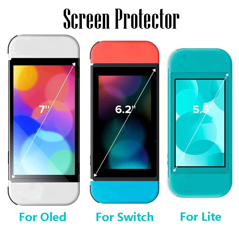 1-3Pcs Transparante Anti-kras Beschermfolie Voor Nintendo Schakelaar Lite Oled Screen Protector Gescheiden Case Voor nintendoswitch