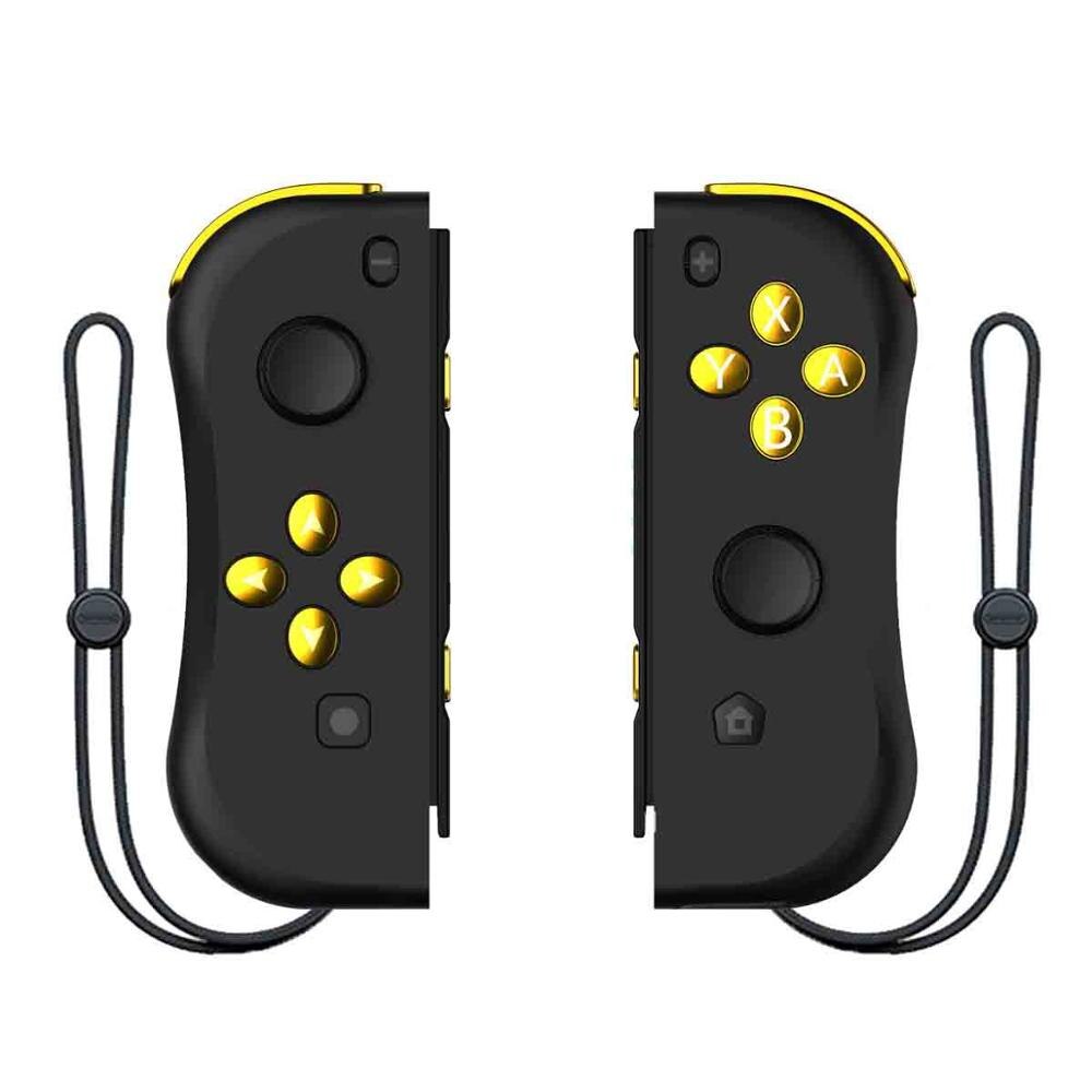 Bluetooth L&R Game Controller Gamepad For Nintend Switch NS for Nintend Switch Console: black and gold