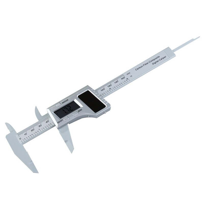 150mm 0.01mm Stainless Steel Solar Digital Caliper Solar Power Carbon Fiber Electronic Vernier Gauge Micrometer