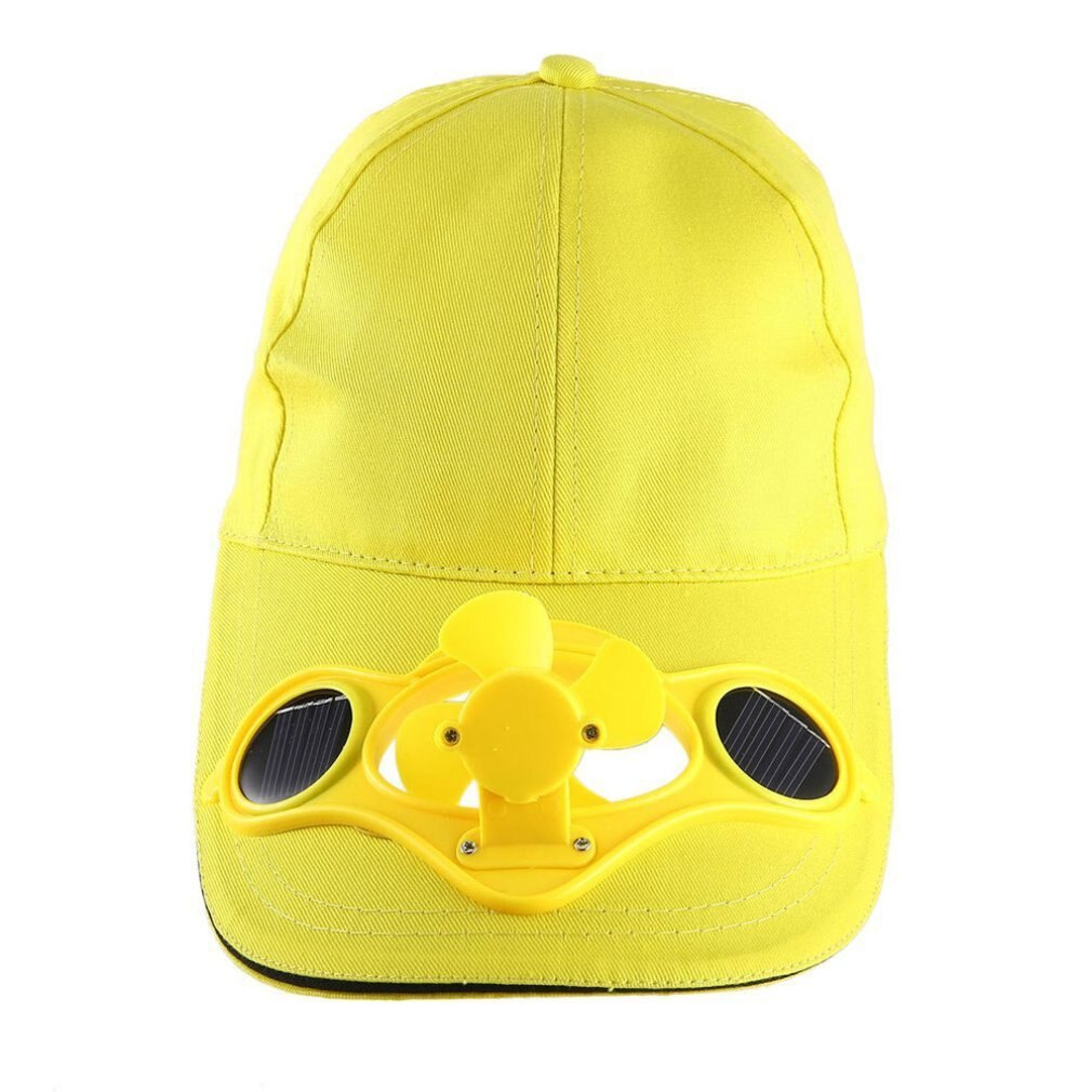 Casquette de ventilateur solaire coton sergé plaine voyage pêche escalade jouer au Golf regarder le jeu Sports d'été chapeau de plein air: Jaune