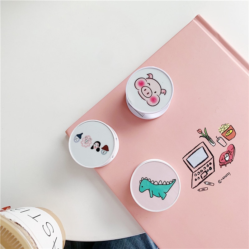 Cute Cartoon Folding stand For Mobile phone Holder for iPhone X 8 7 6 Plus IPAD for Samsung For Huawei Phone Case Grip Kichstand