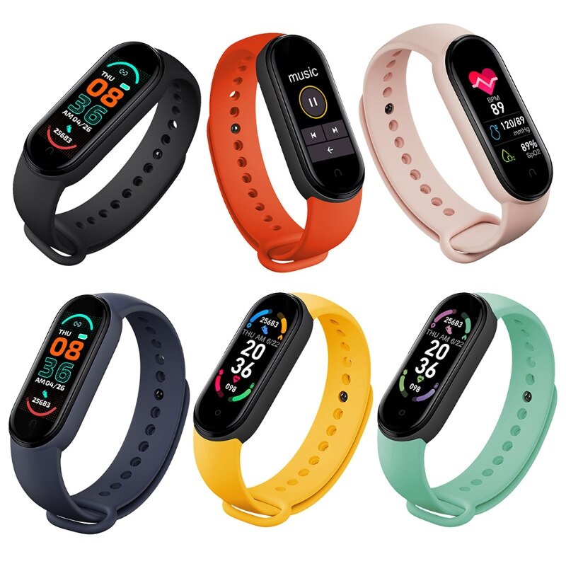 M6 Smart Horloges Voor Mannen En Vrouwen Smart Band Horloges Hartslag Bloeddruk Sleep Monitor Stappenteller