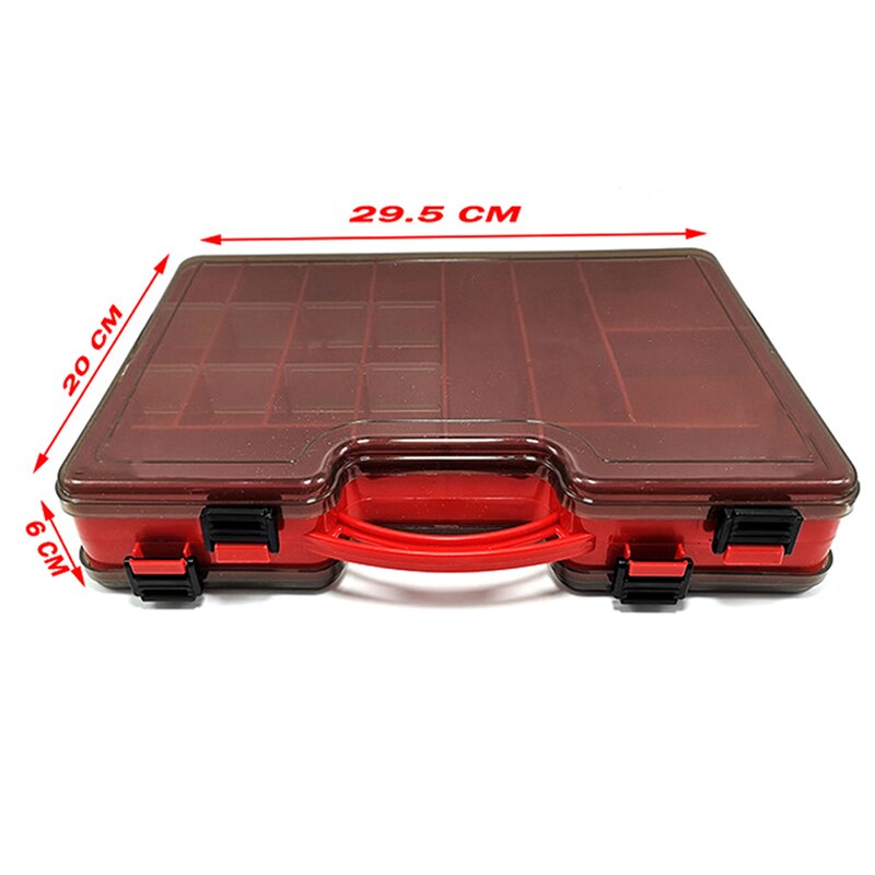 Fishing Tackle Boxes Large Space Double Multi-function Lure Box Free Space: RD