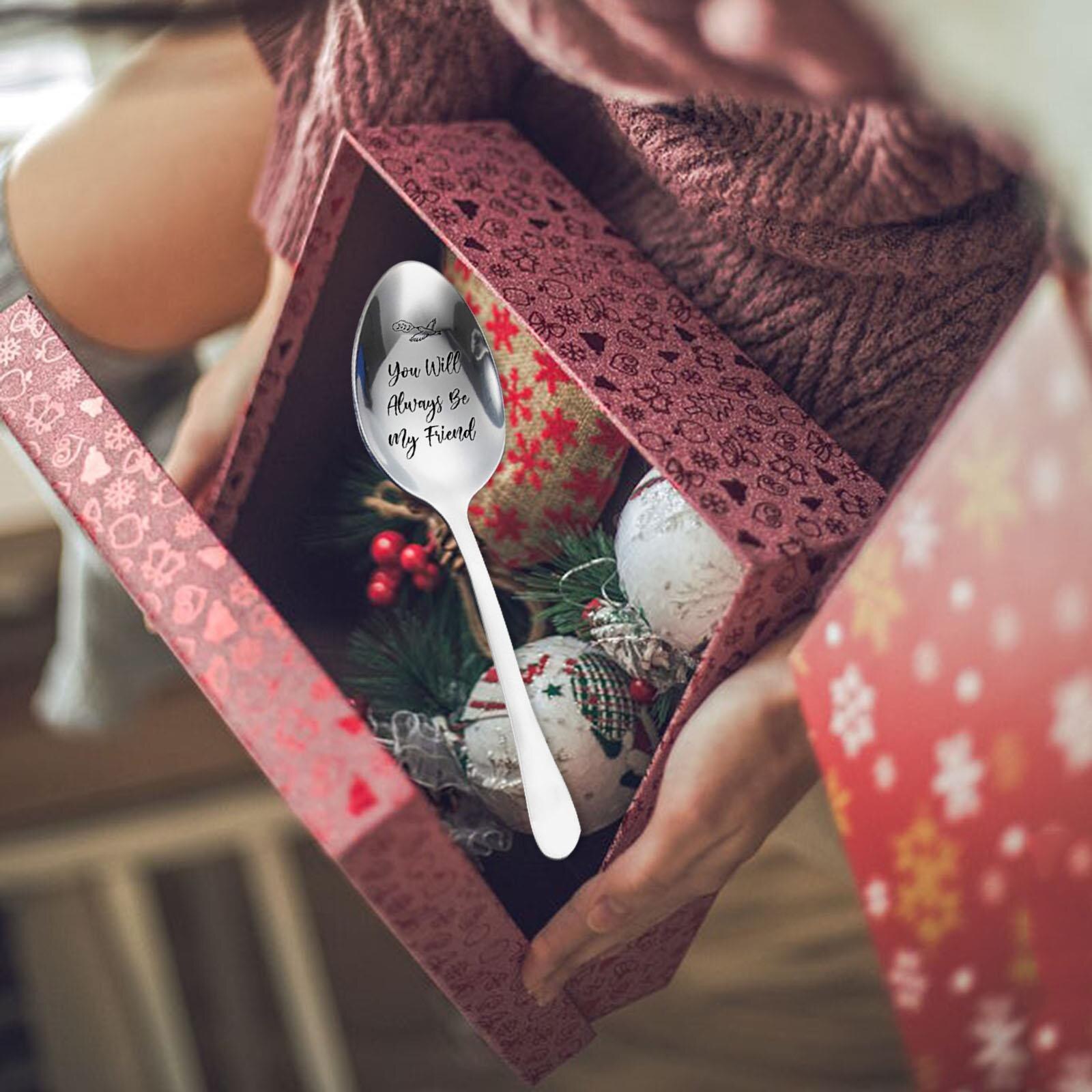 Engraved Spoon Best for Husband Madam Family and Friends Tableware Coffee Spoon Stainless Steel Spoon