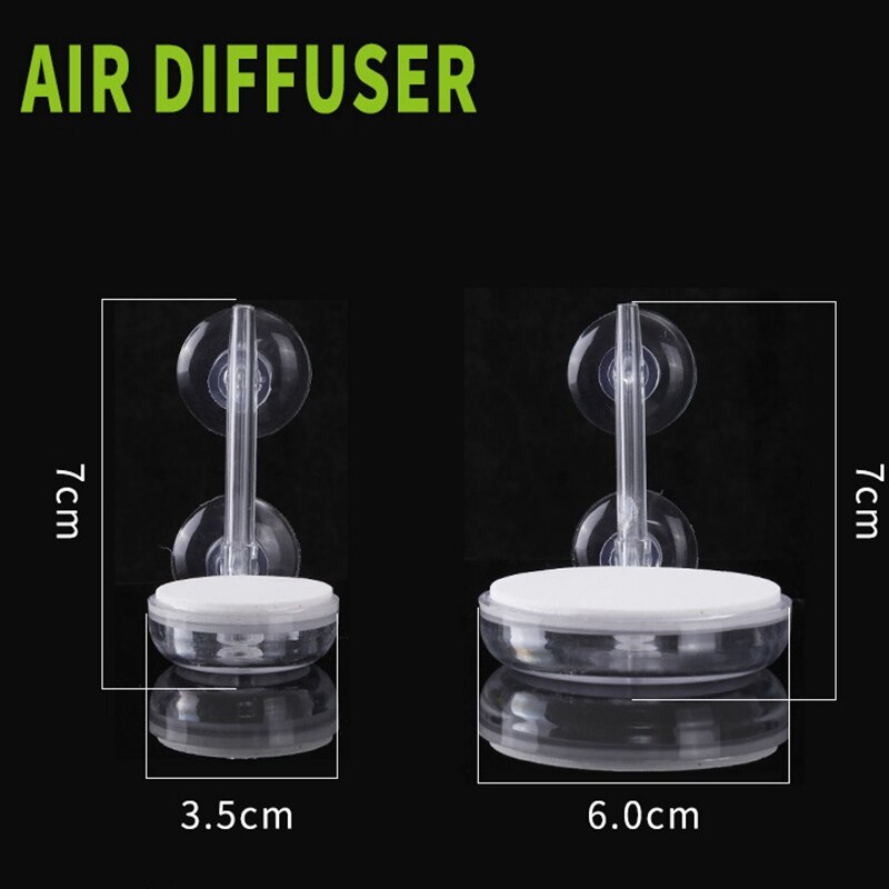 2 stück Aquarium O2 Veredler Luft Sauerstoff Diffusor Mini Zerstäuber Fisch Panzer -6Cm